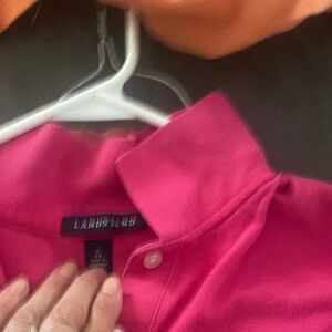 Lands' End Vibrant Pink Polo